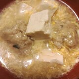 豆腐と肉団子と卵の中華スープ